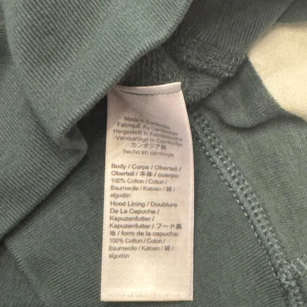 J. Crew Striped Cotton Knit Hoodie Medium